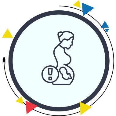 Doğum Belirtileri Simgesi, Basit İllüstrasyon