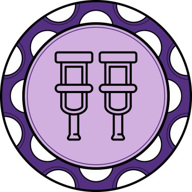 Ayrı Temizlenmiş Koltuk değnekleri Grafik ŞekliName