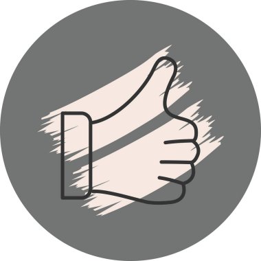 Beyaz Arkaplanda İzole Edilmiş Modern Satır Simgesi Başparmakları  