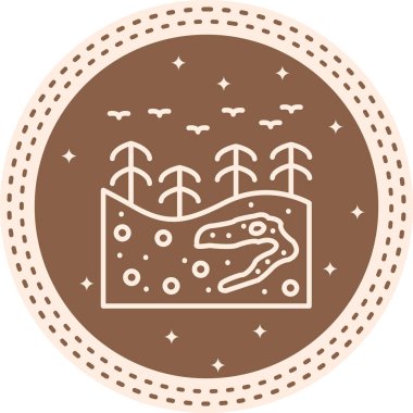 Yeraltı Fosil Yaratıcı Yüksek Çözünürlüklü Grafik Elementi