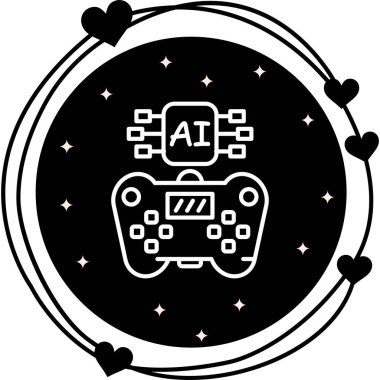 Gaming Distinct Temiz Damgalama Grafik Şeklinde yapay zeka