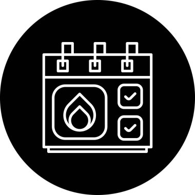 Sağlık uygulaması veya web sayfası için aylık dönem simgesi