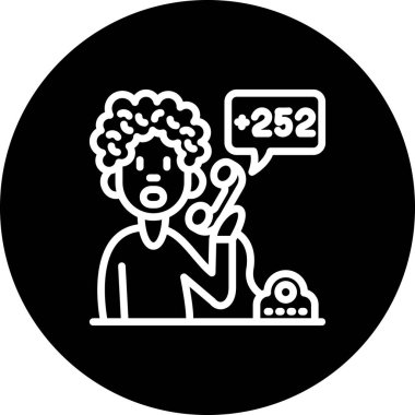 Somali ülke telefon kodu, erkek ikonu arıyor.