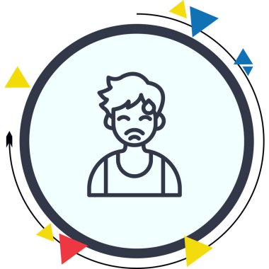 boy avatar icon, vector illustration simple design