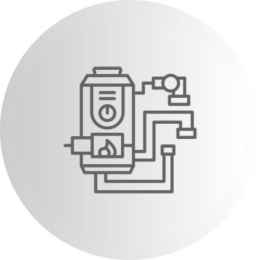 Gayzer Zarif Profesyonel Düz Grafik Sembolü