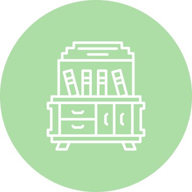 Kitaplık Yaratıcı Minimum Vektör Sanatı Özelliği