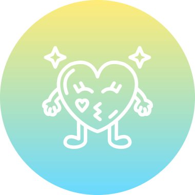 Kalp Öpücüğü Modern Markalaştırma Vektör Servisi