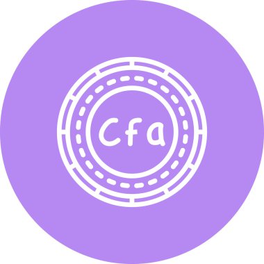 Chad Coin Dinamik Yaratıcı Dijital Grafik Şekli