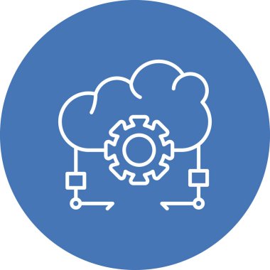 Bulut Yapılandırması Minimum Düz Kullanıcı Deneyimi Sembolü