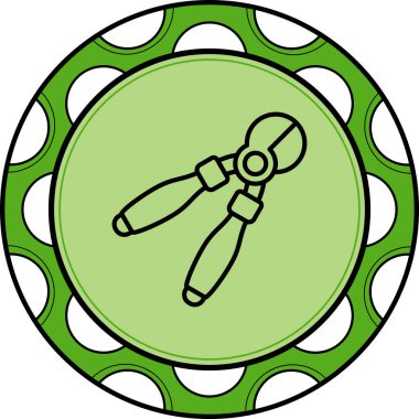 Kerpeten simgesi, vektör illüstrasyonu basit tasarım