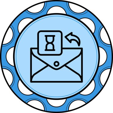 Kum saati. Web simgesi basit illüstrasyon