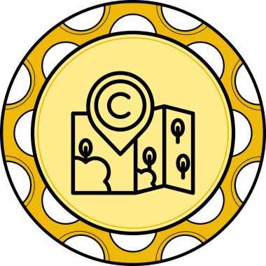 telif hakkı web simgesi vektör illüstrasyonu