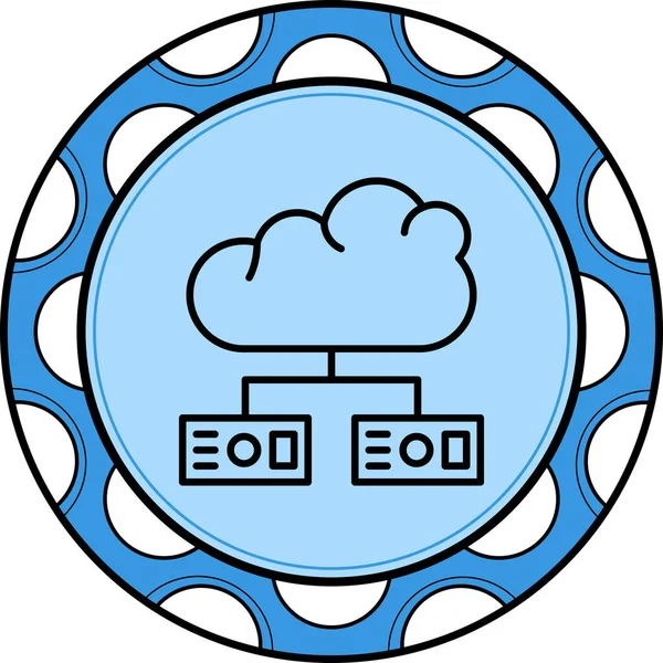 Bulut Kutusu Zarif Profesyonel Düz Grafik Sembolü