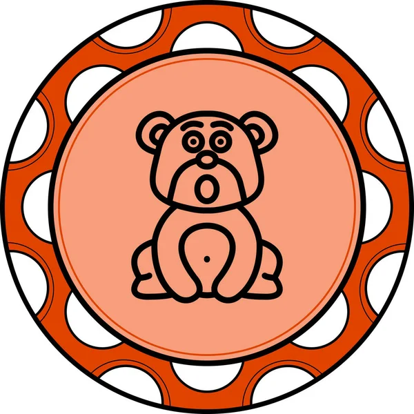 Şaşırmış Ayı Yaratıcı Modern Düz Vektör Tasarımı