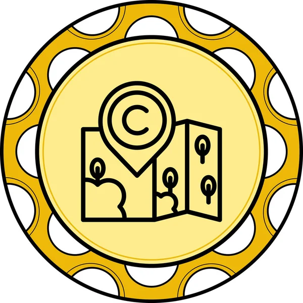 telif hakkı web simgesi vektör illüstrasyonu