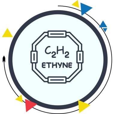 Ethyne molekülünün kimyasal yapısı, web simgesi