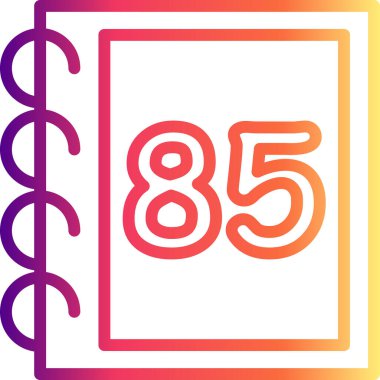 Seksen beş web simgesi vektör illüstrasyonu