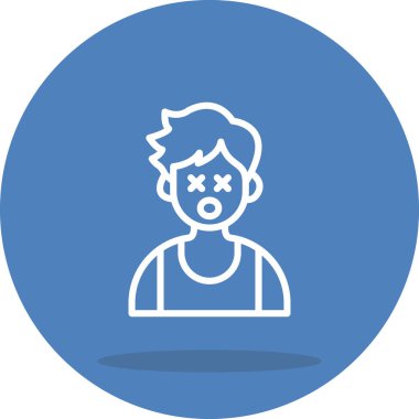 erkek avatar simgesi, vektör illüstrasyonu basit tasarım