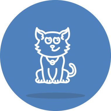 Yuvarlanan Gözlü Kedi Premium Çağdaş Düz Vektör Özelliği