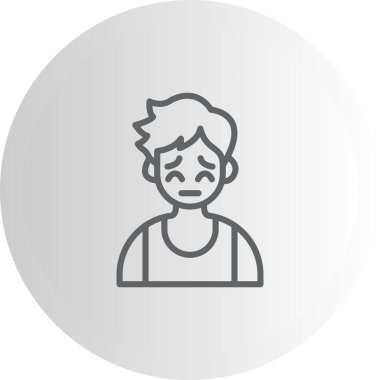 erkek avatar simgesi, vektör illüstrasyonu basit tasarım