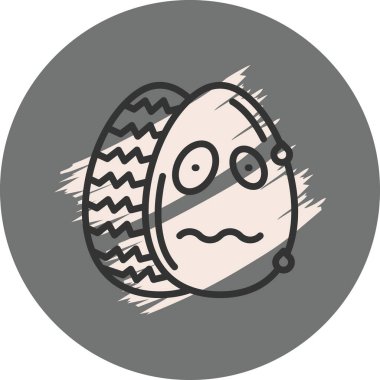 Paskalya Siniri Yumurta Dengeli Özel Düz Vektör Düzeni