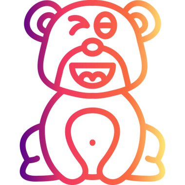 Yaramaz Ayı Stili Özel Vektör Tasarım Varlığı