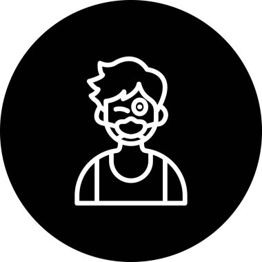 erkek avatar simgesi, vektör illüstrasyonu basit tasarım