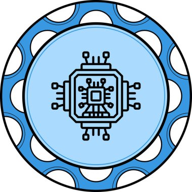 Yapay Zeka İşlemcisi Profesyonel Yenilikçi Düz Tasarım Düzeni