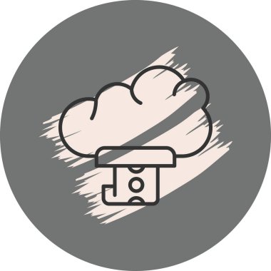 Bulut Faturası Zarif Dijital Tasarım Sembolü