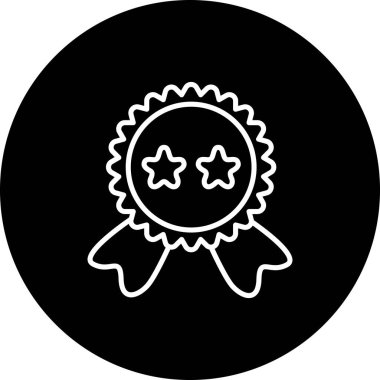 Rozet simgesi, vektör illüstrasyonu basit tasarım