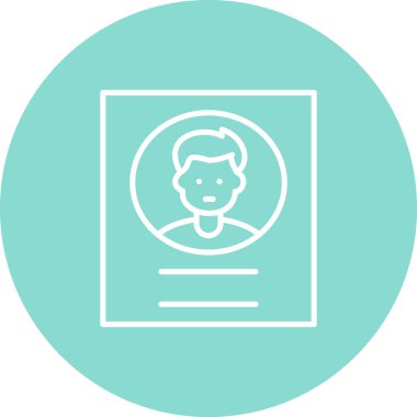 Profil Belgesi Dinamik Modern Yaratıcı Vektör Varlığı