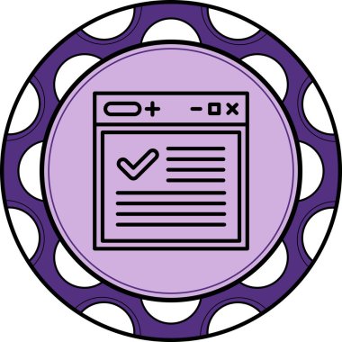 Web Sitesi Satır Simgesi, Basit Görüntü Beyaz Arkaplanda İzole Edildi