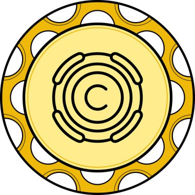 telif hakkı web simgesi vektör illüstrasyonu