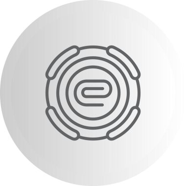 Attachment Web Button, Line Icon, Interface Element, Illustration on White Background