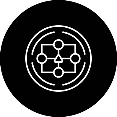 AI Algoritmasının vektör illüstrasyonu modern simge