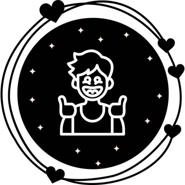 erkek avatar simgesi, vektör illüstrasyonu basit tasarım