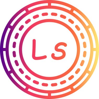 Letonya Madeni Parası Minimum Düz Kullanıcı Deneyimi Sembolü