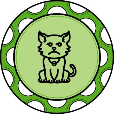 Eğlenilmeyen Kedi Tarzı Modern Dijital Sanat Nesnesi