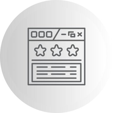 Basit geribildirim simgesi vektör çizimi