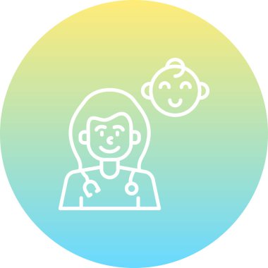 Çocuk Uzmanı Zarif Dijital Tasarım Sembolü