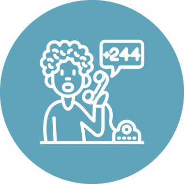 Angola ülke telefon kodu, erkek ikonu arıyor.