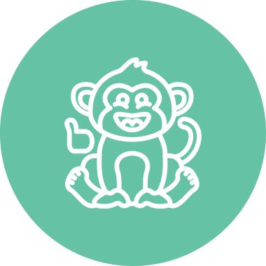 Sportif Maymun Zarif Modern Sanat Sembolü