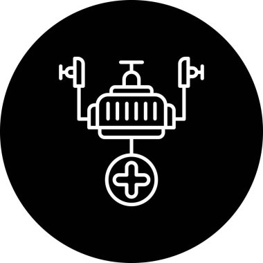 tıbbi ağ simgesi vektör illüstrasyonu