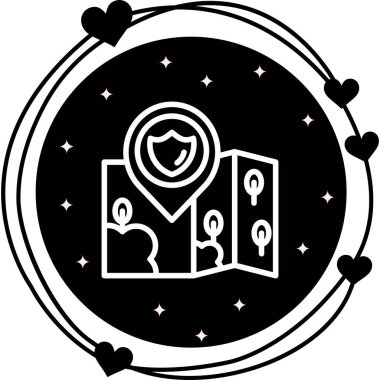 Location Shield Professional Minimal Creative Graphic Object