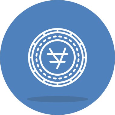 Yen Madeni Parası Belirgin Asgari Markalaştırma Vektör Varlığı