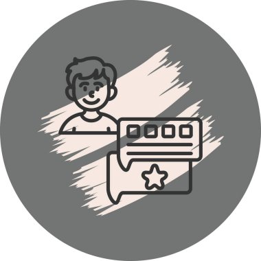 Basit geribildirim simgesi vektör çizimi