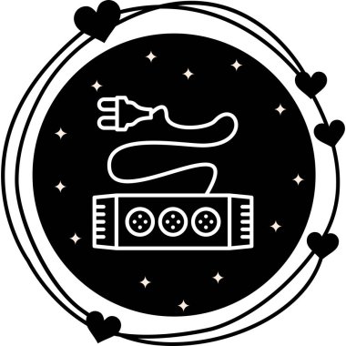 Soket Yüksek Çözünürlüklü Düz Tasarım Sembolü