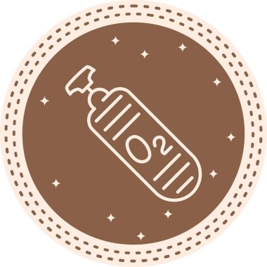 Oksijen tankı ağı basit simgesi