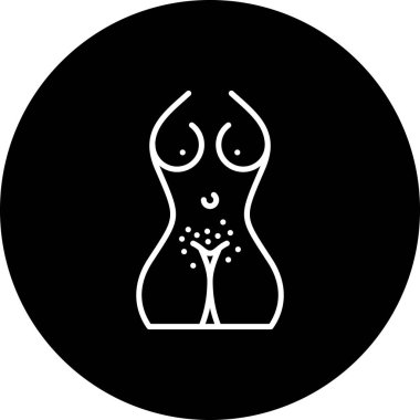 Vajinal Kaşınma Zarif Çağdaş Dijital Grafik Özelliği