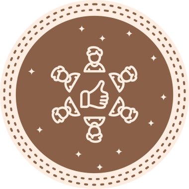 Basit geribildirim simgesi vektör çizimi